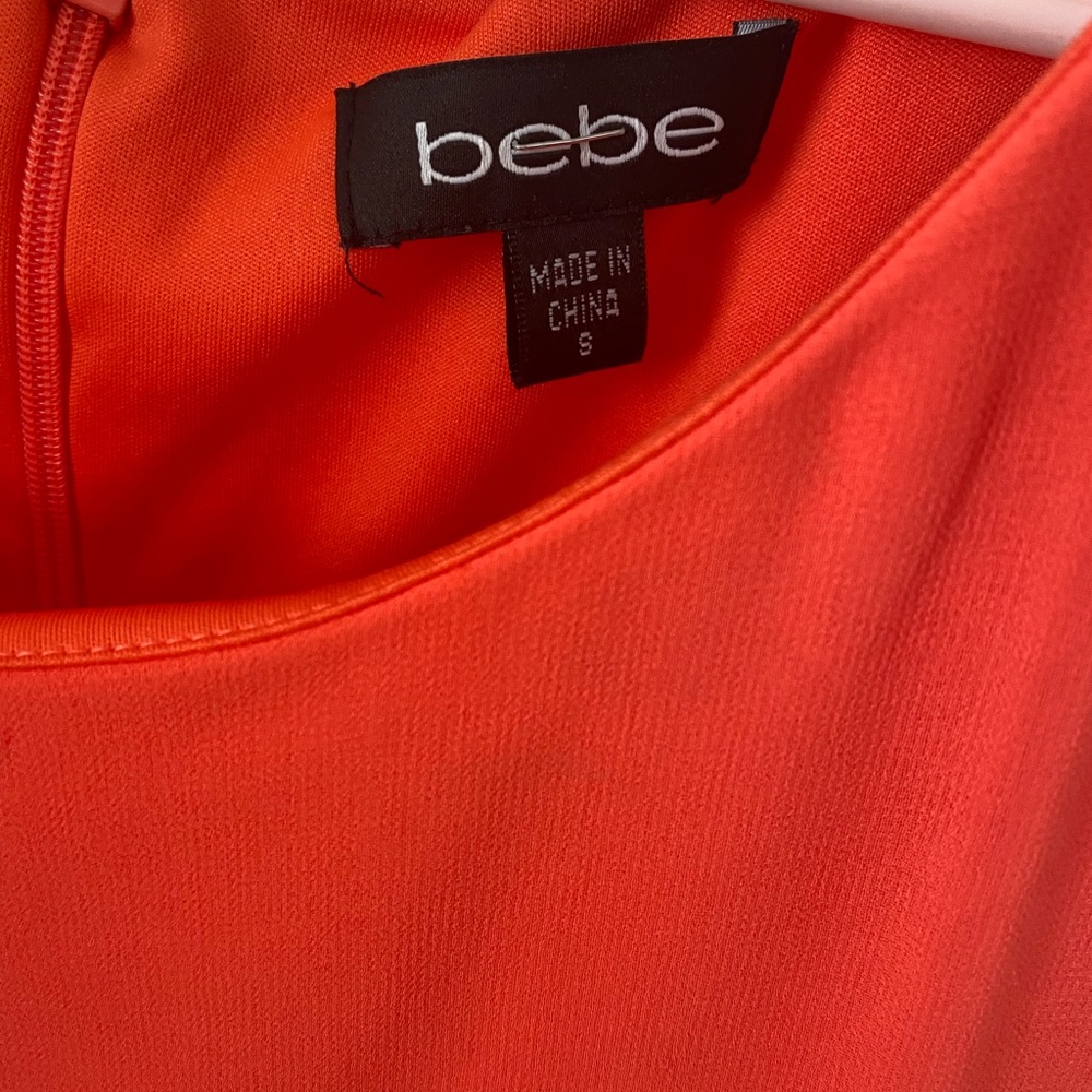 Bebe coral asymmetrical dress size small - Picture 4 of 4